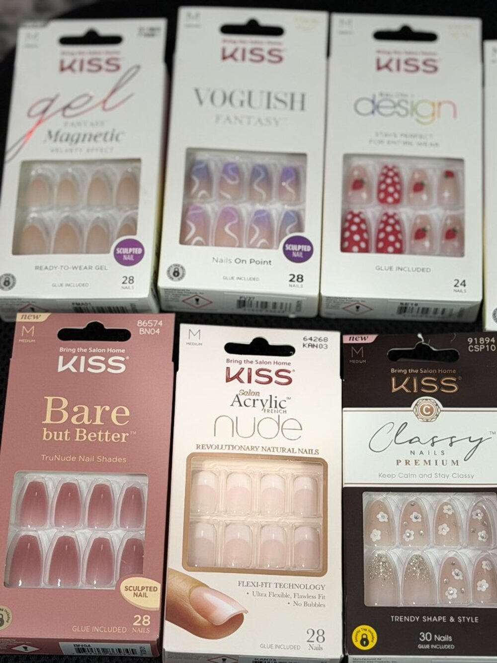 Mixed Lot of 18 Kiss Glamnetic Nailbliss Olive & June Nails - Picture 2 of 10